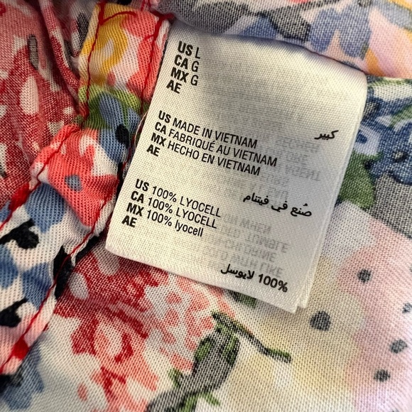 Charter Club Large Vibrant Floral Tassel Tie Boho CottageCore Coastal Grandma - Picture 10 of 11